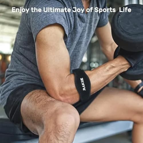 Rakiie Orthopedic Brace for Elbow Support | Adjustable Strap, Navy Blue (One Size) thumbnail 4
