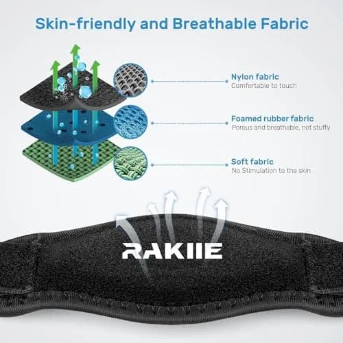 Rakiie Orthopedic Brace for Elbow Support | Adjustable Strap, Navy Blue (One Size) thumbnail 3