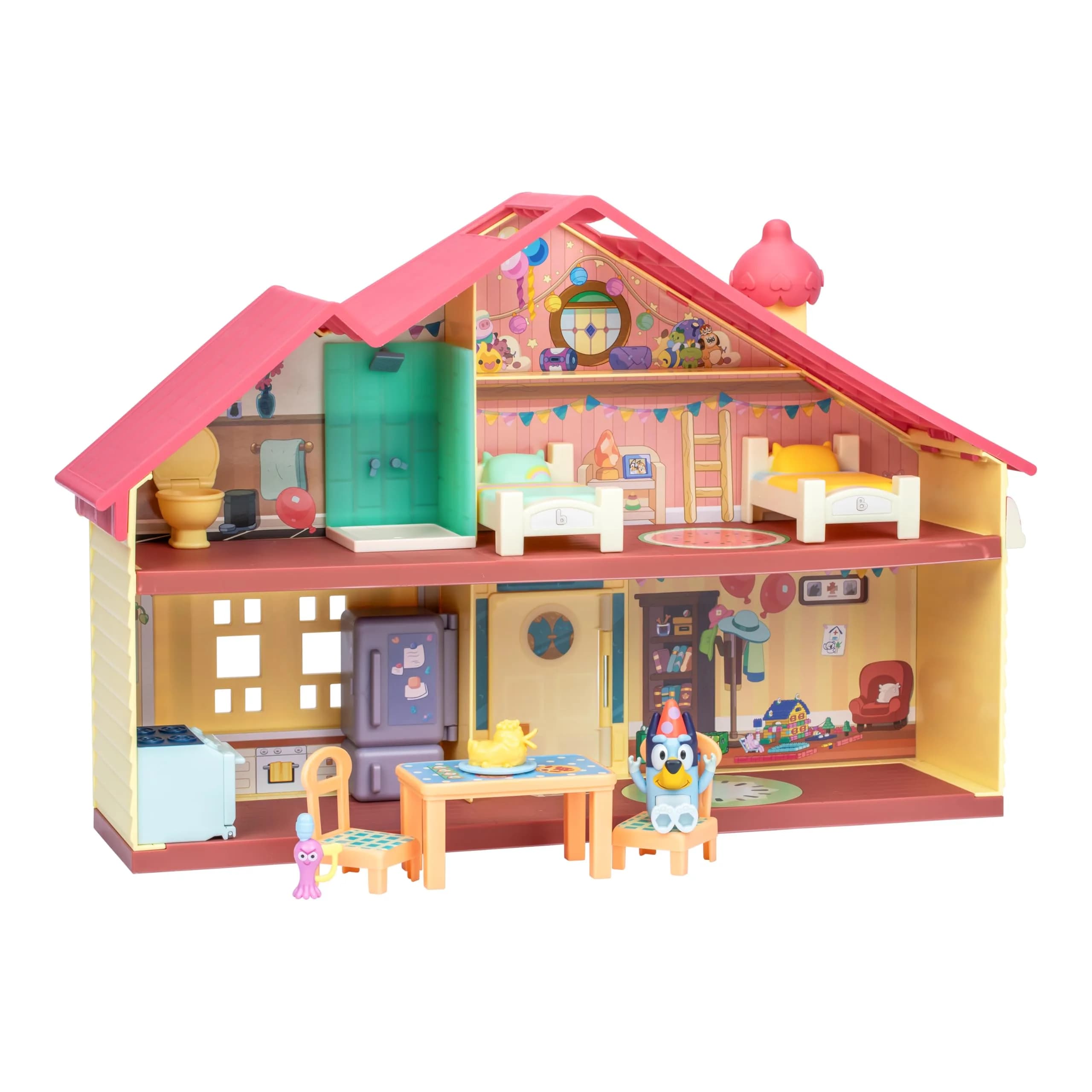 Bluey Celebration Home Playset Portable Birthday Party House with Bluey Figure & Accessories | Ages 3+