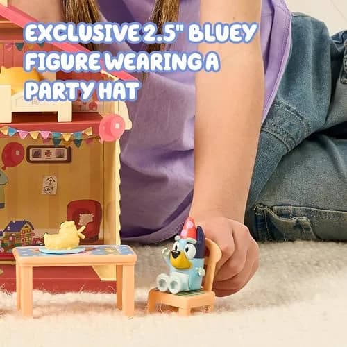 Bluey Celebration Home Playset Portable Birthday Party House with Bluey Figure & Accessories | Ages 3+ thumbnail 2