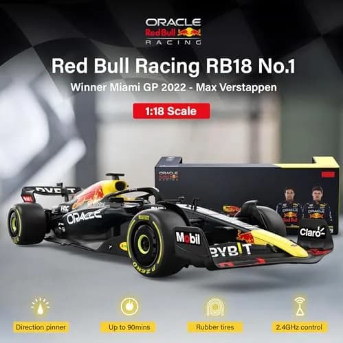 Voltz Toys Red Bull RB18 F1 RC Car 1:18 Scale | Officially Licensed Replica thumbnail 3