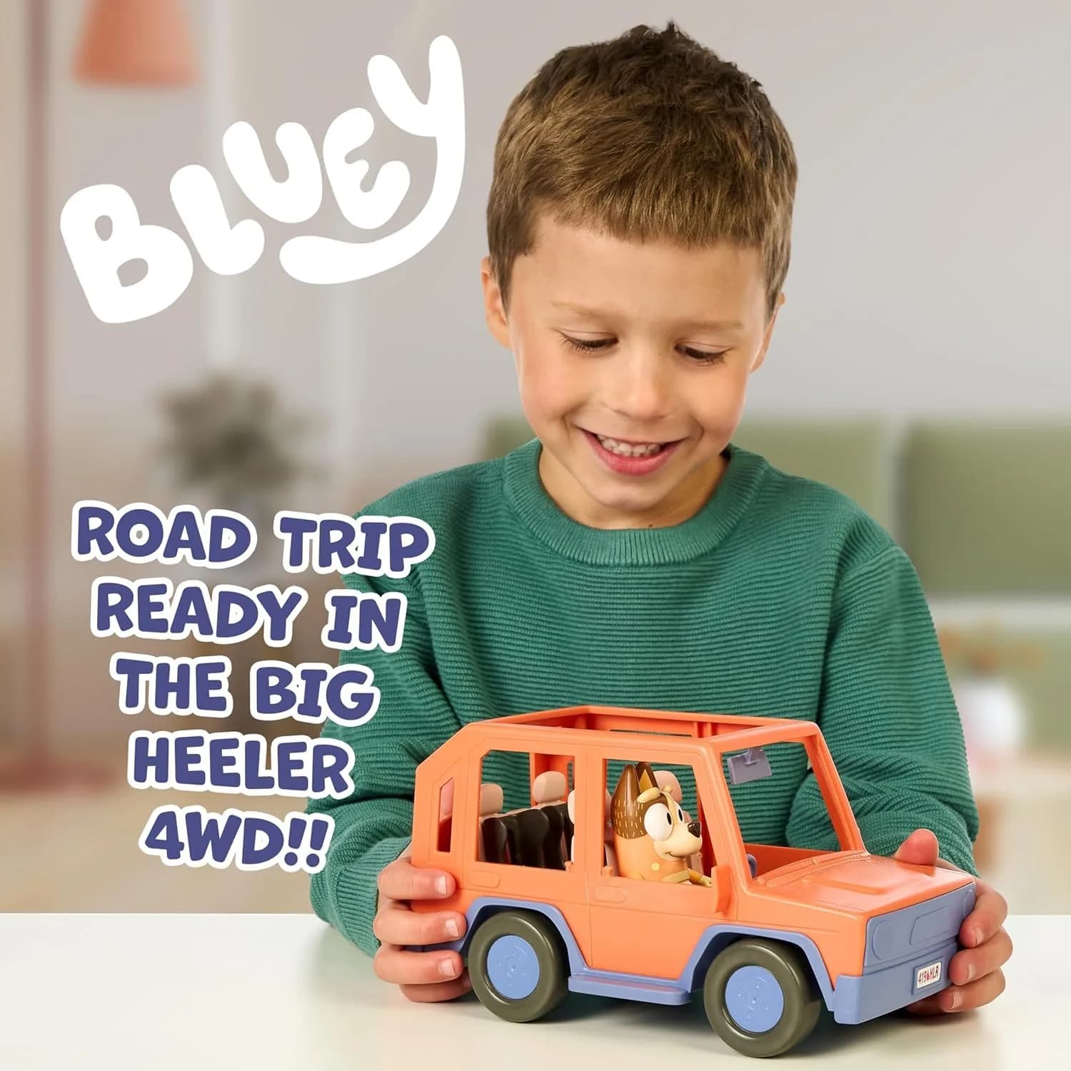 Bluey Heeler Family Road Trip Big Car Toy with Chilli Figure | ASTM-Tested Non-Toxic Toddler Toy Vehicle for Ages 3+ - view 2