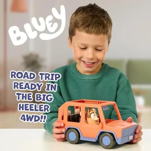 Bluey Heeler Family Road Trip Big Car Toy with Chilli Figure | ASTM-Tested Non-Toxic Toddler Toy Vehicle for Ages 3+ thumbnail 2