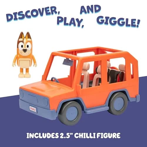 Bluey Heeler Family Road Trip Big Car Toy with Chilli Figure | ASTM-Tested Non-Toxic Toddler Toy Vehicle for Ages 3+ thumbnail 3