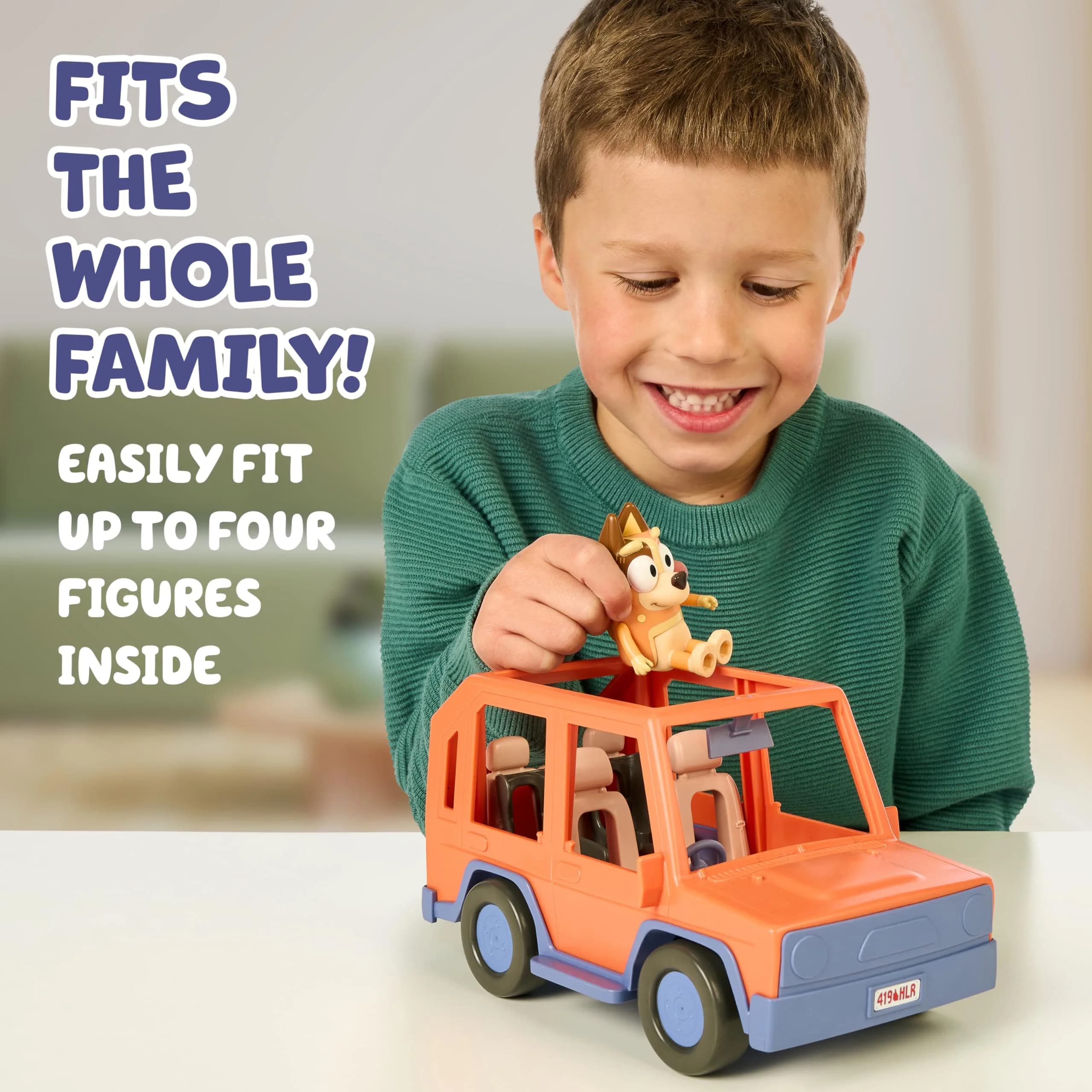 Bluey Heeler Family Road Trip Big Car Toy with Chilli Figure | ASTM-Tested Non-Toxic Toddler Toy Vehicle for Ages 3+ - view 4