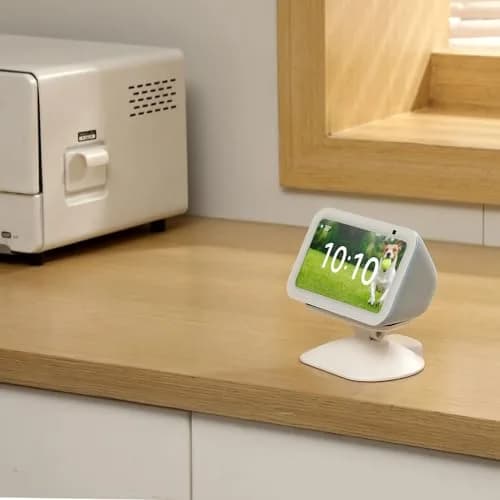 Dianves White Adjustable Stand for Echo Show 5 (3rd Gen) | Multi-Angle Rotation & Anti-Slip Base thumbnail 2