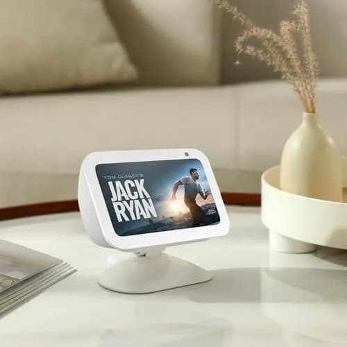 Dianves White Adjustable Stand for Echo Show 5 (3rd Gen) | Multi-Angle Rotation & Anti-Slip Base thumbnail 3