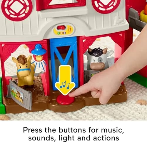 Fisher-Price Little People Caring for Animals Farm Playset | Toddler Farm Toy with Smart Stages (70-120 chars) thumbnail 5