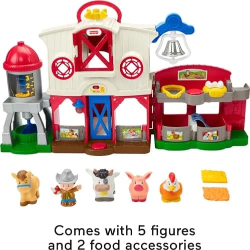 Fisher-Price Little People Caring for Animals Farm Playset | Toddler Farm Toy with Smart Stages (70-120 chars) thumbnail 6