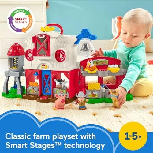Fisher-Price Little People Caring for Animals Farm Playset | Toddler Farm Toy with Smart Stages (70-120 chars) thumbnail 3