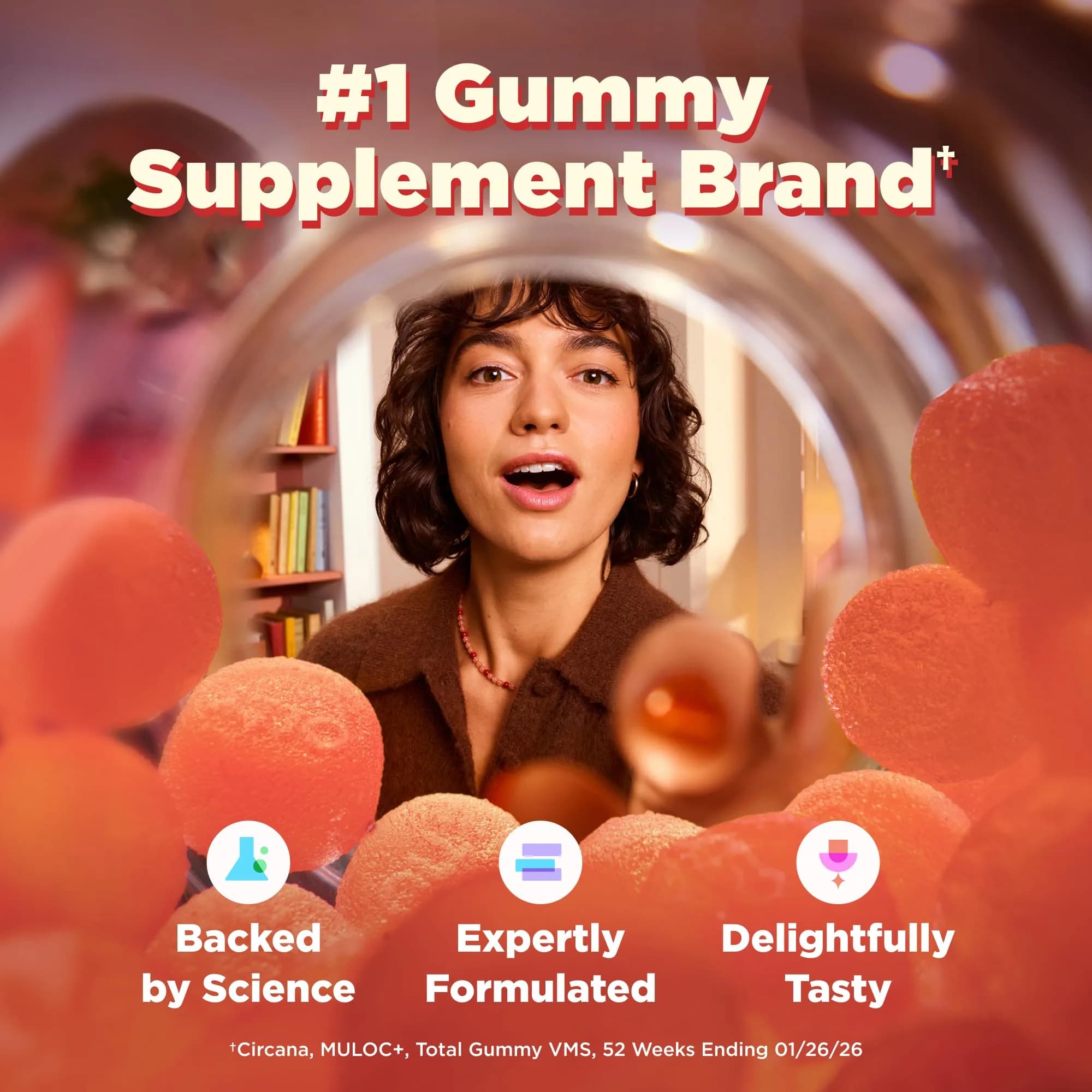 OLLY Probiotic + Prebiotic Gummy 60 Count | Digestive Support with 500 Million CFUs - view 7