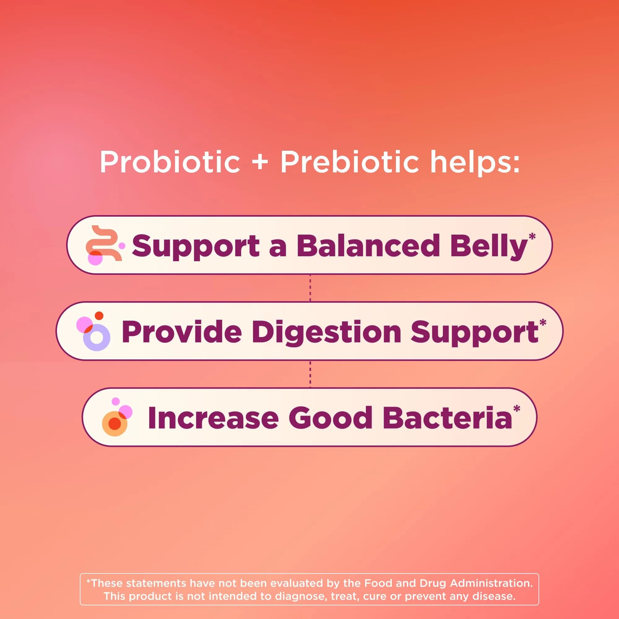 OLLY Probiotic + Prebiotic Gummy 60 Count | Digestive Support with 500 Million CFUs - view 3