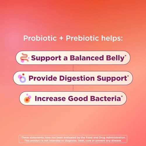 OLLY Probiotic + Prebiotic Gummy 60 Count | Digestive Support with 500 Million CFUs thumbnail 3