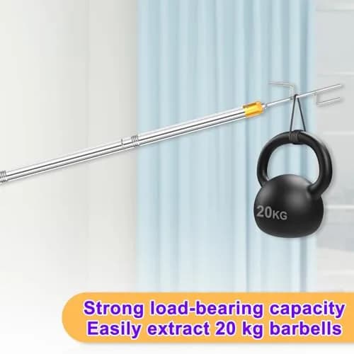 Cagaloi Clothes Hook Pole, 29-71" Adjustable Extension | Stainless Steel, Multi-Purpose thumbnail 4