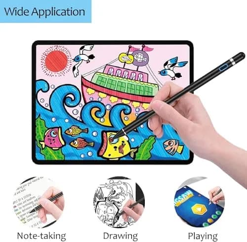 DOGAIN Stylus Pen for Touchscreen Devices, 1.5mm Fine Point Rechargeable Black | Compatible with iPad, iPhone, Android thumbnail 6