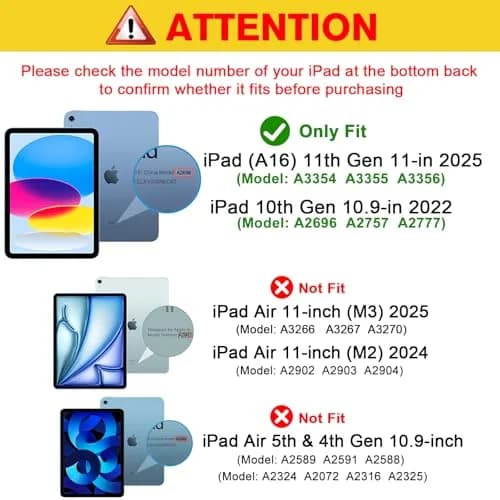 ProCase for iPad 10th Generation 10.9-inch (2022) & 11th Generation 11-inch (2025) Case | Slim Smart Cover with Translucent Hard Shell Back, Supports Auto Wake/Sleep thumbnail 2