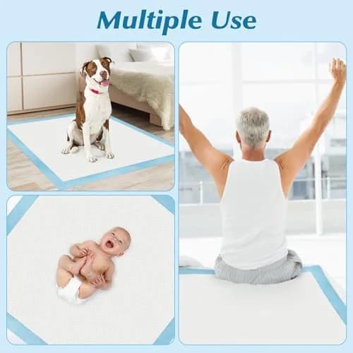 Wowflash Super Absorbency Disposable Underpads 91cm x 91cm (50 Count) | 5-Layer Protection for Adults, Babies, and Pets thumbnail 6