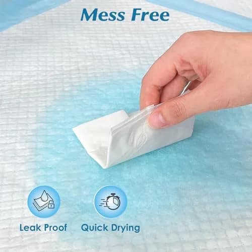 Wowflash Super Absorbency Disposable Underpads 76cm x 91cm (30" x 36") | 5-Layer Leakproof Protection thumbnail 4