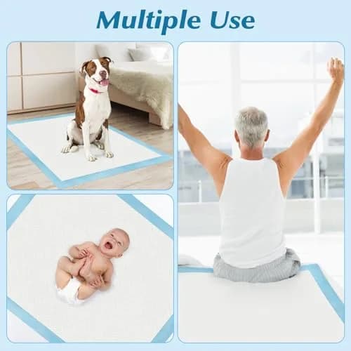 Wowflash Super Absorbency Disposable Underpads 76cm x 91cm (30" x 36") | 5-Layer Leakproof Protection thumbnail 6
