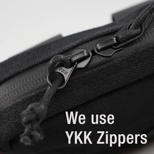 Tintris EDC Belt Pouch Small Black Waxed Canvas | YKK Zipper, Water Resistant, 13cm (5") thumbnail 4