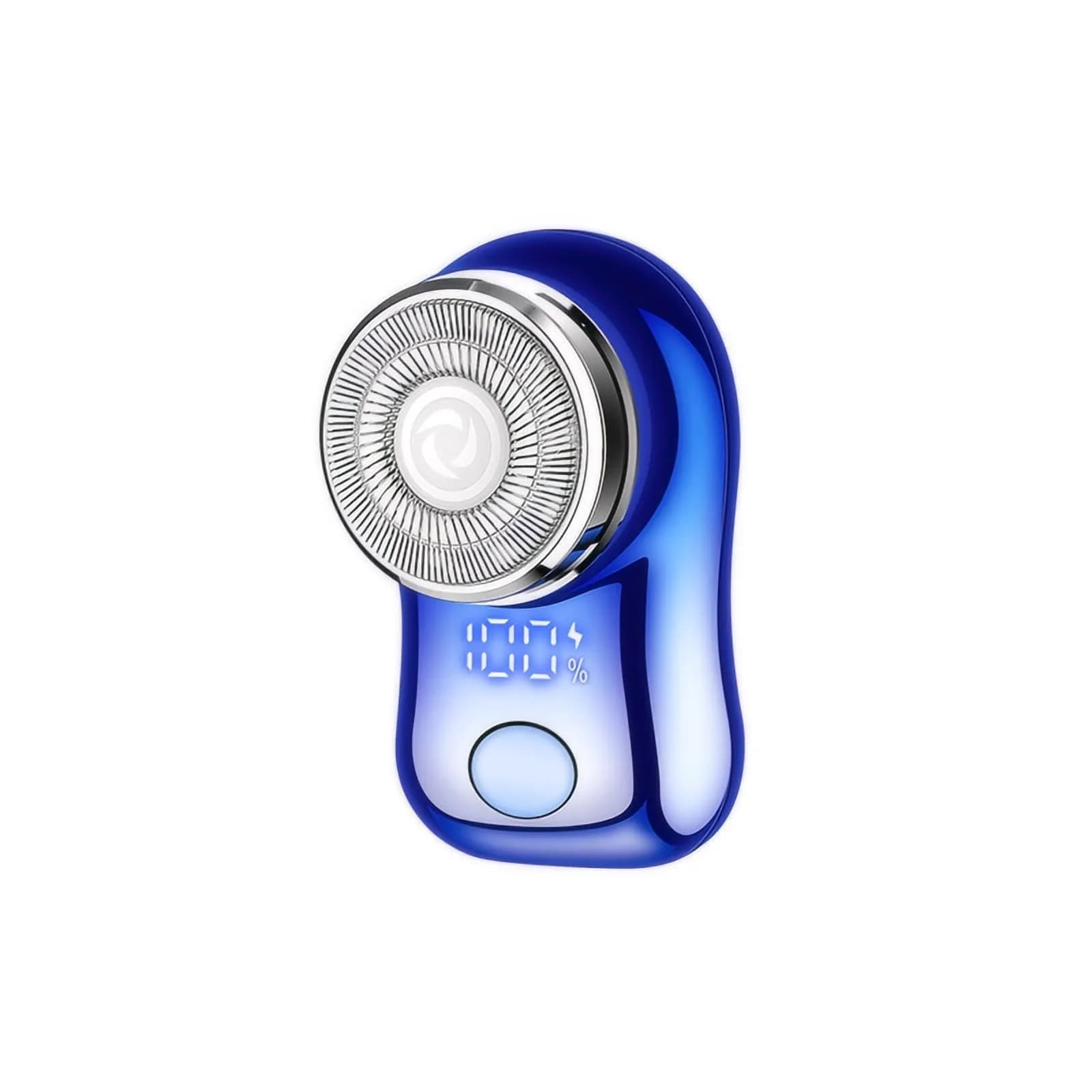 Reodolop Mini Electric Shaver Rotary Razor for Men & Women | USB C Rechargeable, Lightweight Travel Razor — Blue