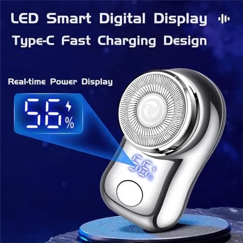 Reodolop Mini Electric Shaver Rotary Razor for Men & Women | USB C Rechargeable, Lightweight Travel Razor thumbnail 5