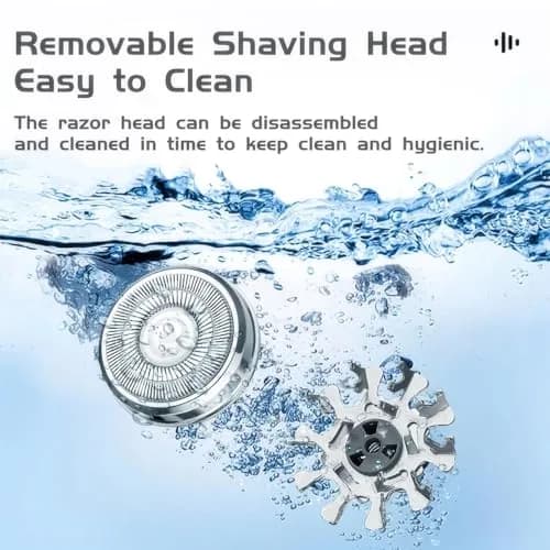 Reodolop Mini Electric Shaver Grey | Portable Rotary Razor for Men & Women thumbnail 3