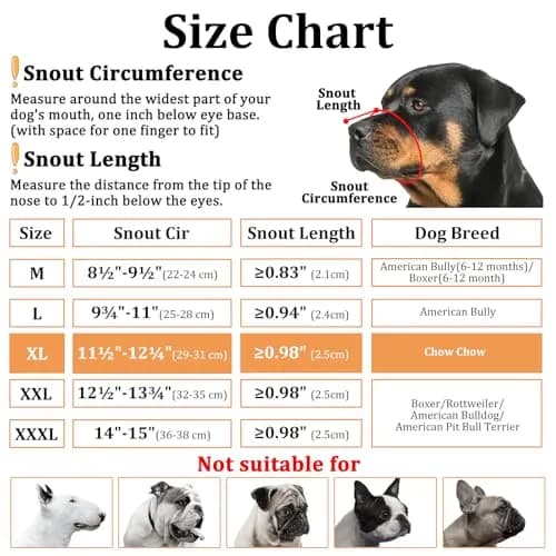 Mayerzon Fabric Pitbull Muzzle for Large Short Snout Dog Anti Fierce Biting | Soft Breathable Fit XL thumbnail 4