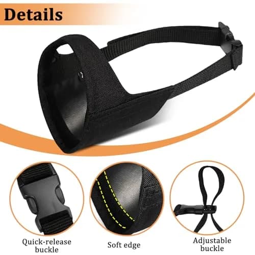 Mayerzon Fabric Pitbull Muzzle for Large Short Snout Dog Anti Fierce Biting | Breathable, Durable & Safe (70-120 chars) thumbnail 7