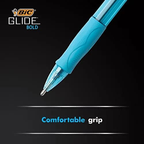 BIC Glide Bold Retractable Ball Pen, 1.6mm, Blue, 216 Count Total | Smooth Ink Flow for Students & Office thumbnail 3