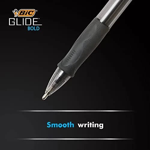 BIC Glide Bold Retractable Ball Pen, 1.6mm, Blue, 216 Count Total | Smooth Ink Flow for Students & Office thumbnail 4