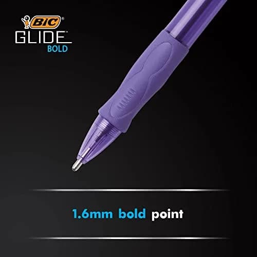 BIC Glide Bold Retractable Ball Pen, 1.6mm, Blue, 216 Count Total | Smooth Ink Flow for Students & Office thumbnail 5