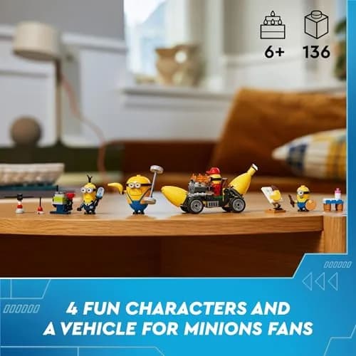 LEGO Despicable Me 4 Minions and Banana Car Toy 136 Pieces | Educational STEM-Learning Toy for Kids Aged 6+ thumbnail 2