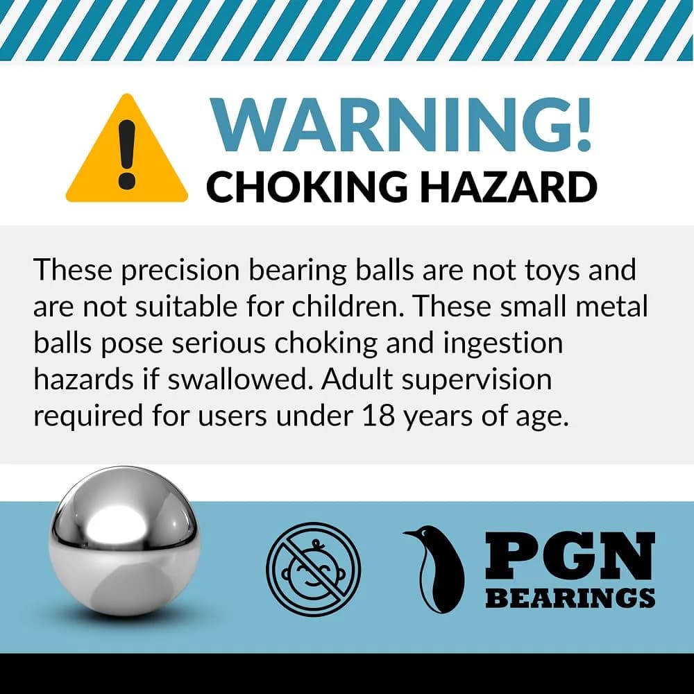 PGN Bearings 5/8" Chrome Steel Bearing Balls G25 (50 Pcs) | High Precision & Durability - view 7