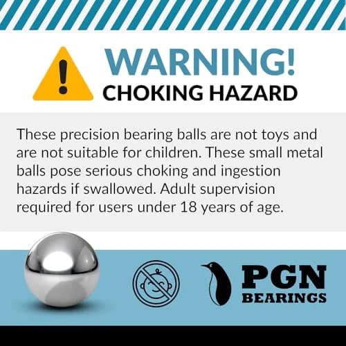 PGN Bearings 5/8" Chrome Steel Bearing Balls G25 (50 Pcs) | High Precision & Durability thumbnail 7