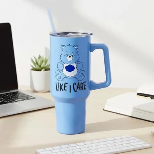 Silver Buffalo Care Bears Grumpy Bear Stainless Steel Tumbler 1.18 L (40 oz) | Insulated for Hot & Cold Drinks thumbnail 6