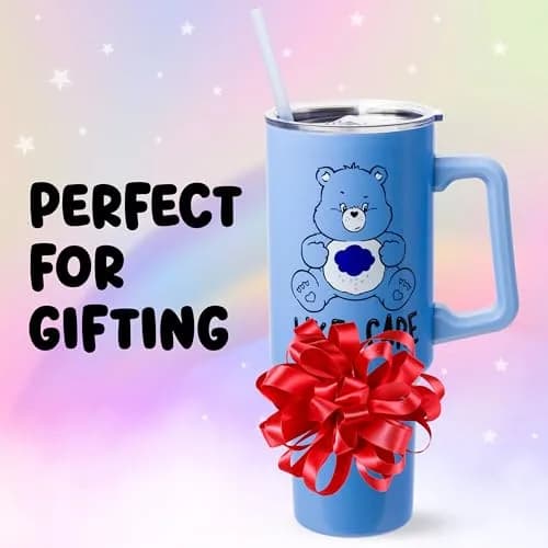 Silver Buffalo Care Bears Grumpy Bear Stainless Steel Tumbler 1.18 L (40 oz) | Insulated for Hot & Cold Drinks thumbnail 4