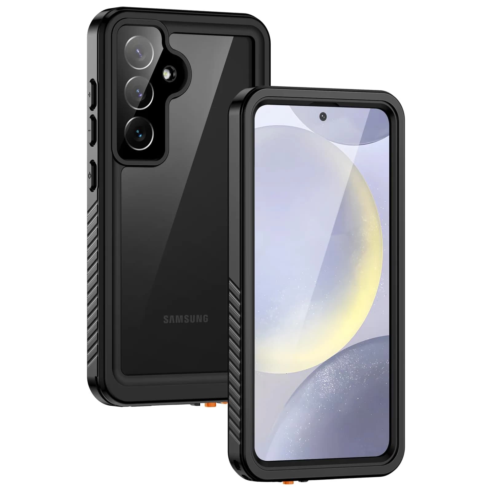 Lanhiem Waterproof Phone Case for Samsung Galaxy S24 6.2" | Shockproof & Dustproof — Black