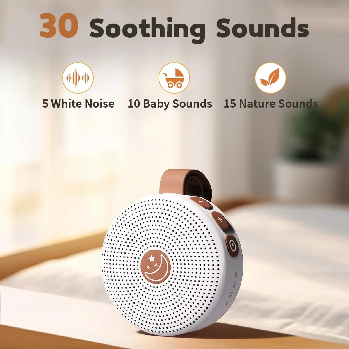 BodyHush Mini Portable White Noise Machine | 30 Sounds, 32 Volume Levels, Rechargeable - view 2