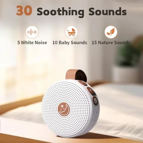 BodyHush Mini Portable White Noise Machine | 30 Sounds, 32 Volume Levels, Rechargeable thumbnail 2