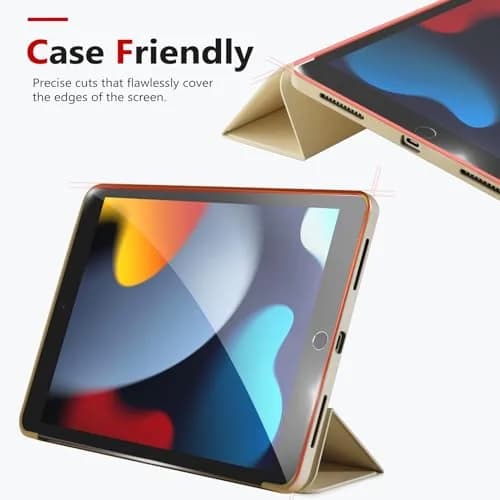 bersem Screen Protector for iPad 9th/8th/7th Generation 10.2 Inch | 9H Tempered Glass, HD Clear, Anti-Scratch, Apple Pencil Compatible thumbnail 4