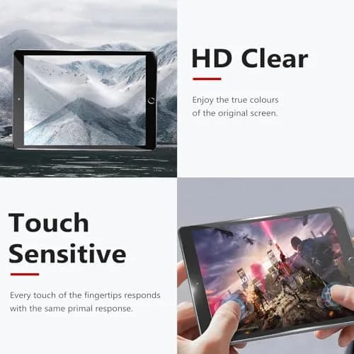 bersem Screen Protector for iPad 9th/8th/7th Generation 10.2 Inch | 9H Tempered Glass, HD Clear, Anti-Scratch, Apple Pencil Compatible thumbnail 5