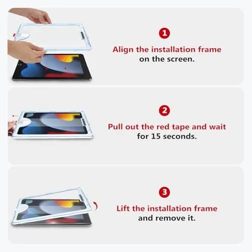 bersem Screen Protector for iPad 9th/8th/7th Generation 10.2 Inch | 9H Tempered Glass, HD Clear, Anti-Scratch, Apple Pencil Compatible thumbnail 7