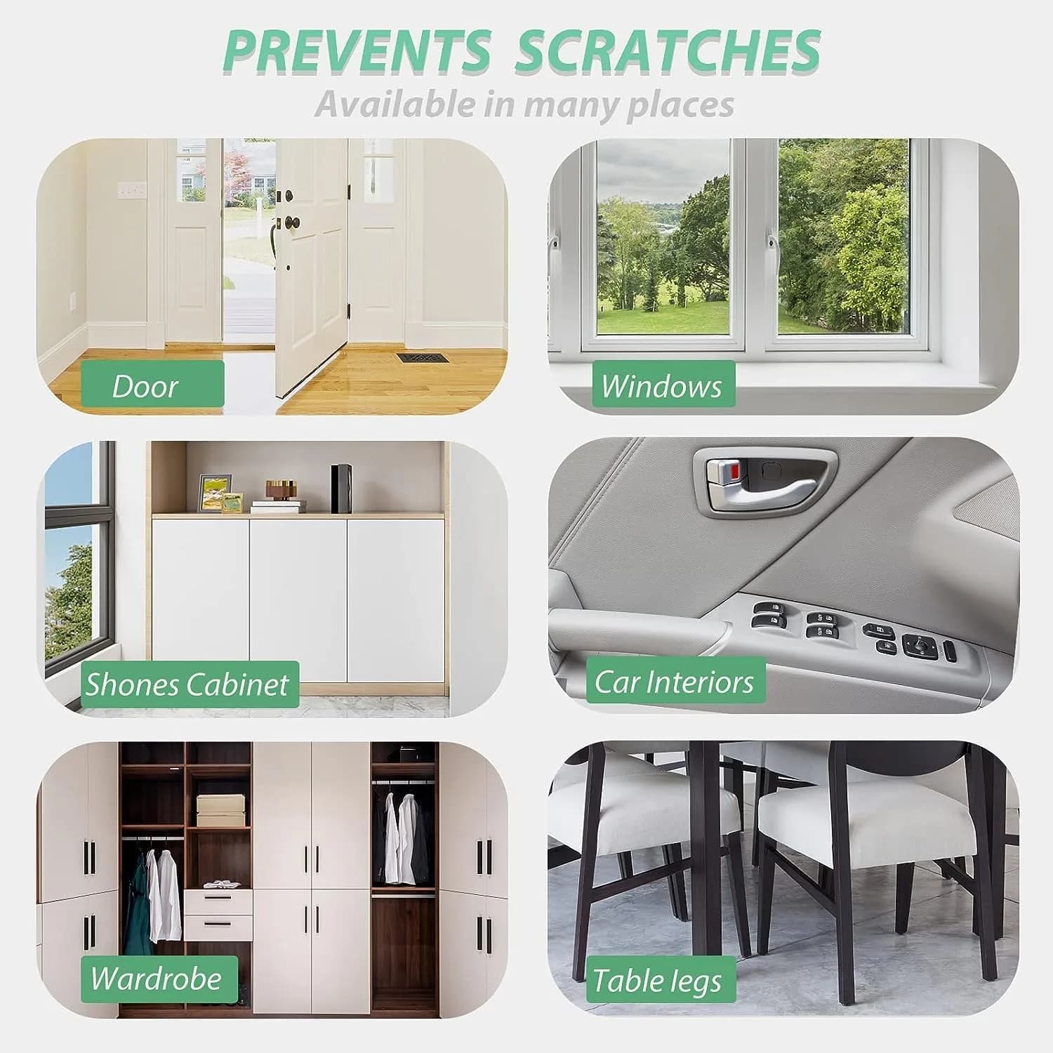 CHUANGSEED 118" x 12" Clear Pet Door Protector - Stops Cat Scratching on Doors & Frames - view 2