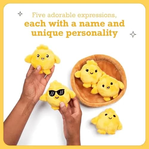 Relatable Emotional Support Chickies Plush Toy Set with Basket | 5 Plushies (140g total) thumbnail 2