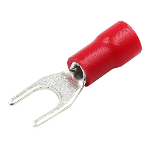 Baomain Red Fork Spade Insulated Terminal Connectors | 22-16 AWG (0.5-1.5mm²) & #8 Stud (4.3mm) | 1000-Pack thumbnail 8