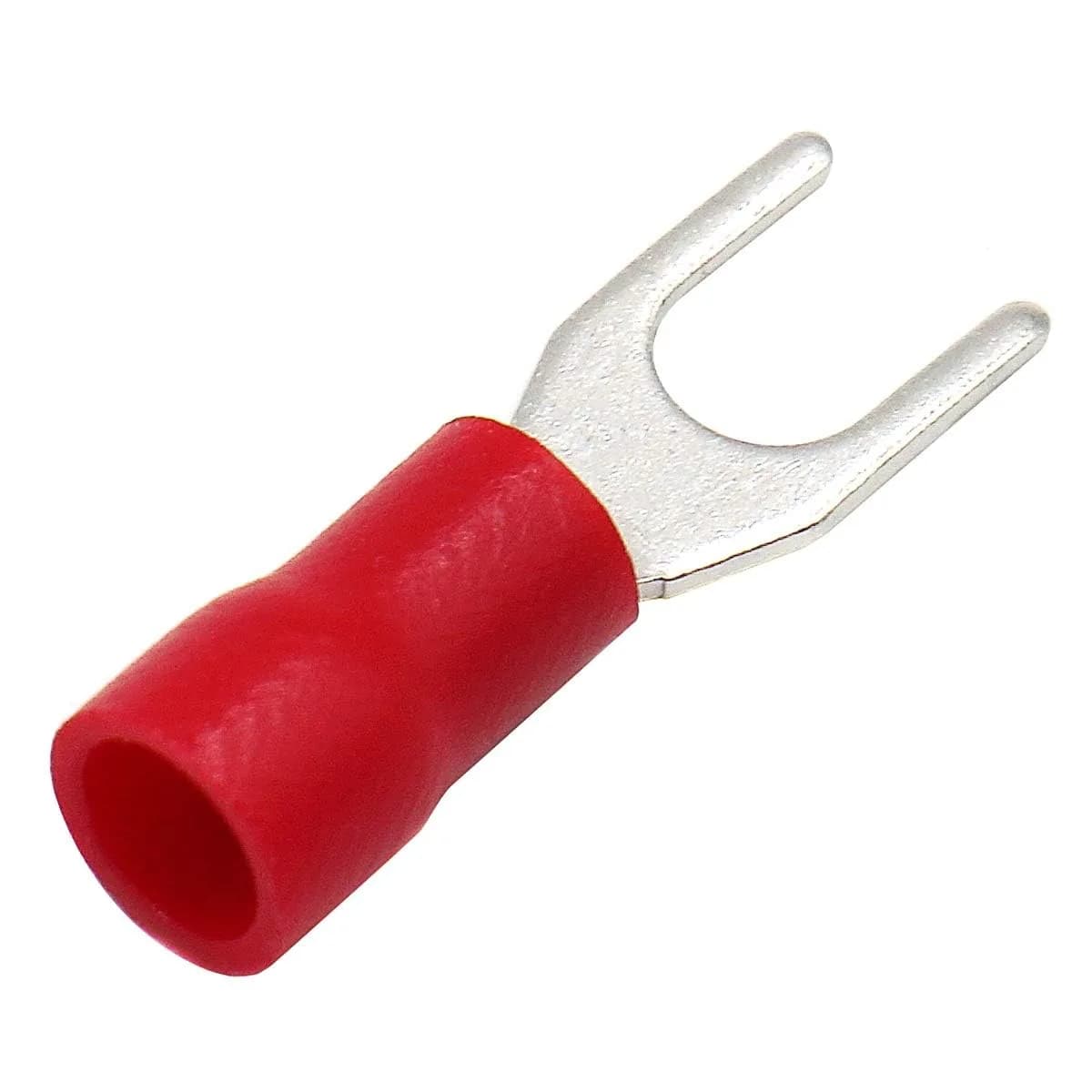 Baomain Red Fork Spade Insulated Terminal Connectors | 22-16 AWG (0.5-1.5mm²) & #8 Stud (4.3mm) | 1000-Pack - view 4