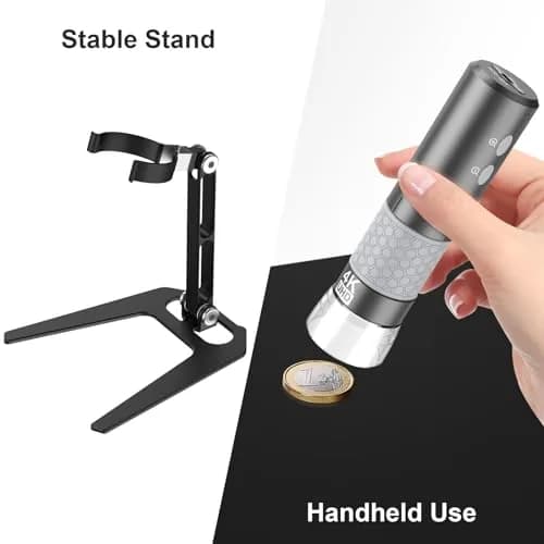 Jiusion 4K 50-1000x WiFi USB Digital Handheld Microscope with Metal Stand | 4K HD, Wireless & Wired, 8 LED Lights, Compatible with Windows, Mac, Android, iPhone thumbnail 6