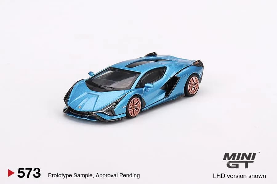Truescale Miniatures Lambo Sian FKP 37 Blu Aegir Blue Metallic Limited Edition 1/64 Scale (7.62 cm / 3 inches) thumbnail 5