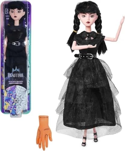 TTSUIMILESS Girls Doll in Gift Box with Black Dress, 11.5 inch Doll, High Heels, Black Hair, Gift for Fans thumbnail 1
